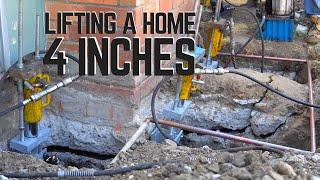 LIFTING A Home 4 Inches in 40 Seconds!! - Foundation Repair in Orange, CA