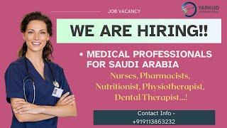 Saudi Arabia Medical Professional Jobs 2024 Tamil || #NursingCareer #SaudiArabiaJobs