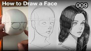 How to draw a portrait / Semi realism Face drawing