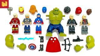 LEGO The Avengers-Sets | Eisenmann | Thor | Kapitän Amerika| Hulk | Schwarze Witwe | Falkenauge