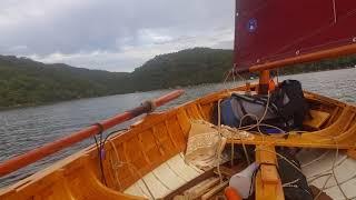 Gliding into Refugee Bay to find a mooring bouy.