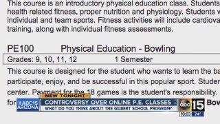 Controversy over online PE class