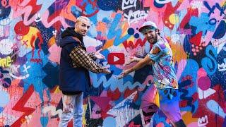 I paint at Squeezie! (Vlog Paris Brunografffer)