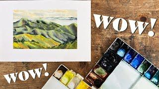 Painting the Blue Ridge Mountains in Watercolour - Step by Step Tutorial