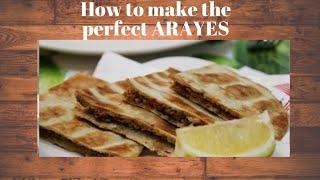 How to make healthy ARAYES (stuffed flat bread) easy and quick recipe 