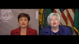 IMF Georgieva and US Treasury Secretary Yellen talk on the She-cession in the pandemic