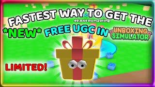 HOW to get the *NEW* FREE UGC LIMITED HAT the fastest way In | Unboxing Simulator!