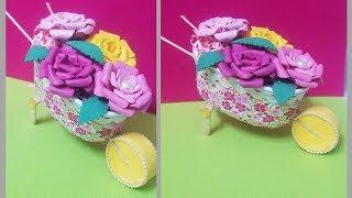 Idea para reciclar tarro de mantequilla  /Best craft  idea with Butter container