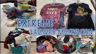 EXTREME LAUNDRY MOTIVATION | MOM OF 4 LAUNDRY ROUTINE | 5 DAYS OF LAUNDRY | WASH DRY FOLD REPEAT