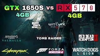 GTX 1650 Super vs RX 570 4GB | Test in 8 Games in 2021