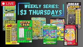 WHAT A WIN!! WEEKLY SERIES: $3 THURSDAYSCRATCHING LOTTERY TICKETS FROM MULTIPLE STATES