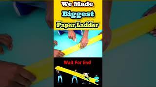 We Made Biggest Paper Ladder  | #shorts #ytshorts #viral #trending @CrazyXYZ