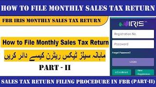 How to File Monthly Sales Tax Return in Pakistan 2024 (Part-II) I Sales Tax Return Filing Process