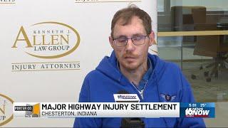 Man awarded record $37M settlement in Valparaiso construction zone crash