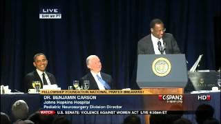 Dr. Benjamin Carson's Amazing Speech at the National Prayer Breakfast with Obama Present