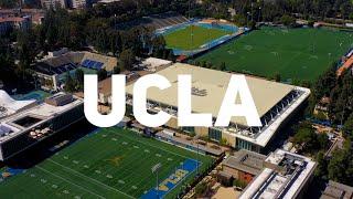 University of California, Los Angeles - UCLA - north-west LA neighborhood of Westwood by drone