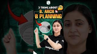 3 Differences Between B Arch & B Planning #NATA #BArch #PW 