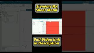 Sheet Metal exercise in Siemens NX