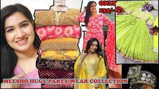 MEESHO PARTY WEAR KURTI KURTI  SET AND JEWELLERY HAUL STARTING FROM 135/-