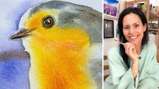 How to paint soft feathers in Watercolor