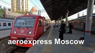 Travel to airport by Aeroexpress - Moscow - Russia /  4К