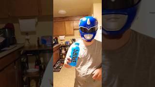 drinking logan paul prime drink as a power ranger #powerrangerfan #comedy #primehydration #loganpaul