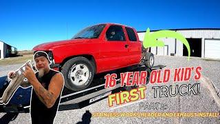 We're Building a Kids First Truck! Part 2: Stainless Works Header and Exhaust Install!