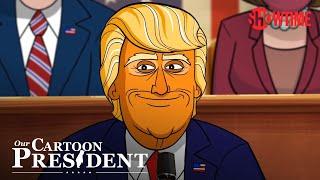 'Cartoon Trump Declares War on COVID-19' Ep. 315 Clip | Our Cartoon President | SHOWTIME