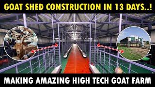 GOAT SHED Construction in 13 Days (Timelapse Video) | High Tech Goat Farm