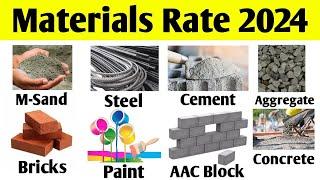 Construction materials price today | today material price | cement,tmt,msand,psand,price today