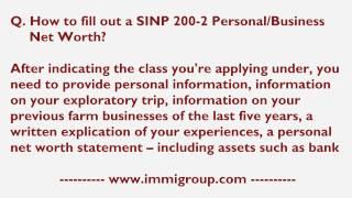 How to fill out a SINP 200-2 Personal Business Net Worth?