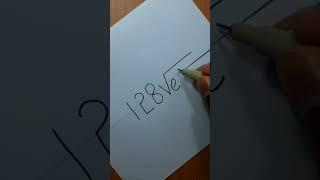 How to turn 128√e980 Number into I Love you Step By Step #short #art #viral