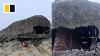 Rock on popular Chinese mountain exposed as fake, shocking visitors