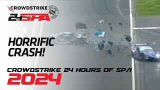 HUGE Crash at Spa! (DRIVER'S OKAY) | Every Angle | Crowdstrike 24 Hours of Spa 2024