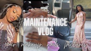 MAINTENANCE VLOG GRWM FOR BEAUTY REVIEW hair, makeup ,nails, pictures | Jada Symone