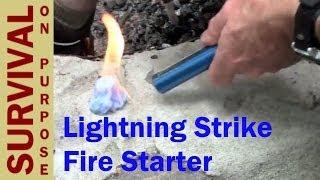 Lightning Strike Firestarter- Ferro Rod on Steroids - Fire Steel Tips, Tricks and Reviews