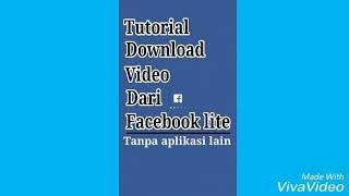 Cara Simpan Video Facebook Lite ke Galleri