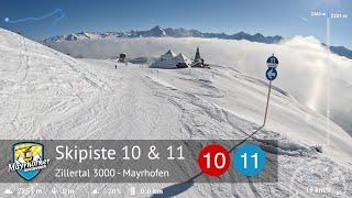 Skiing Mayrhofen - Ski Slope 10 & 11 - Horberg & Gerent | Zillertal 3000 | With GPS Stats