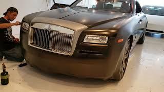 How to wrap a Rolls Royce bumper