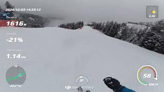 Kronplatz slopes Col Toron & Miara on a snowy day without a break ️