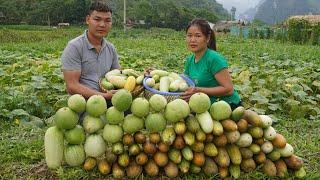 Lieu Harvests the melon garden and brings it to the market to sell cook and live with her boyfriend