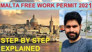 MALTA FREE WORK PERMIT | HOW TO APPLY STEP BY STEP 2021