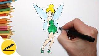 How to Draw Tinker bell step by step | Draw a fairy