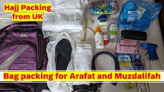 Actual Bag packing for Arafat and Muzdalifah from UK  (6.5 Kg)