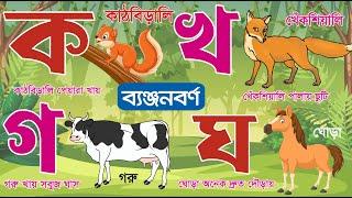 বাংলা ব্যঞ্জনবর্ণ ক খ গ ঘ | Bangla Alphabet | ক খ গ ঘ হাতেখড়ি | ব্যঞ্জনবর্ণ দিয়ে বাক্যগঠন শিখি 2024