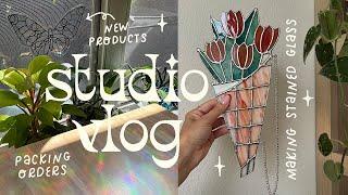 work as a stained glass artist  studio vlog