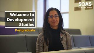 Welcome to Development Studies - Postgraduate