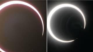 14 October 2023 annular eclipse split screen, HD