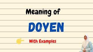 Daily vocabulary | Doyen Meaning | Vocabgram