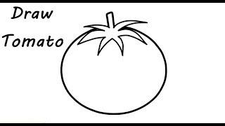 How to Draw Tomato Easy For Kids | Drawing Learning Videos |